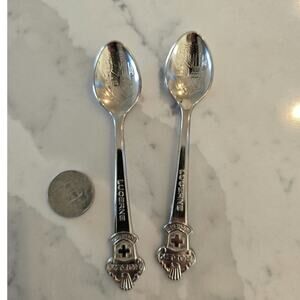 Vintage Lucerne Bucherer Rolex Souvenir Watch Spoons Teaspoon, Switzerland